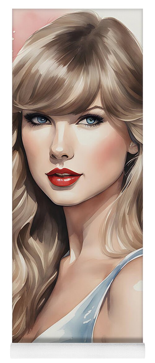 Taylor Alison Swift Yoga Mat featuring the digital art Taylor Swift #4 by Stephen Younts