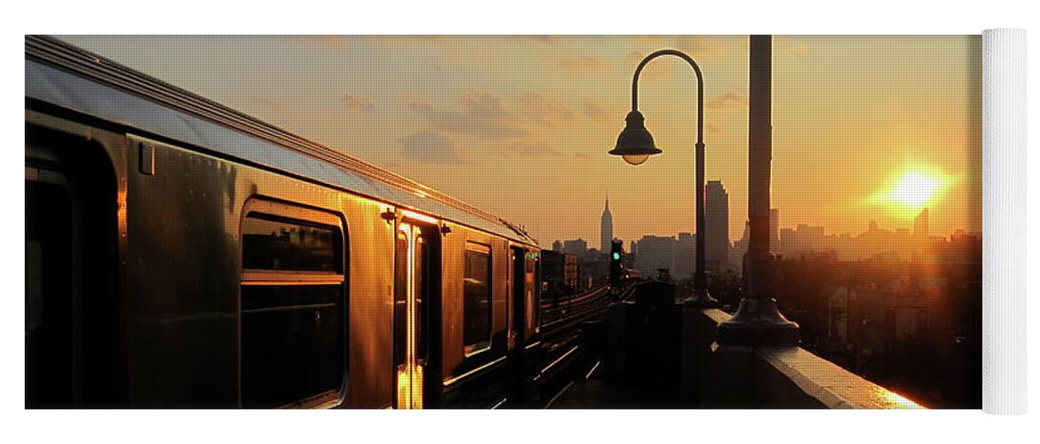 Nyc Yoga Mat featuring the photograph 46th Bliss Street Sunset by Chris Goldberg