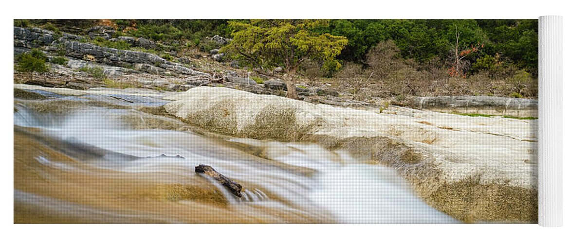Johnson City Yoga Mat featuring the photograph Pedernales Falls #5 by Raul Rodriguez