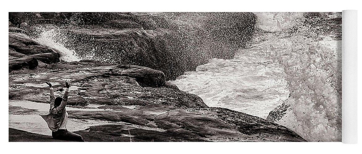 Breaking Waves Yoga Mat featuring the photograph 50 Shades of Wow by Phyllis McDaniel