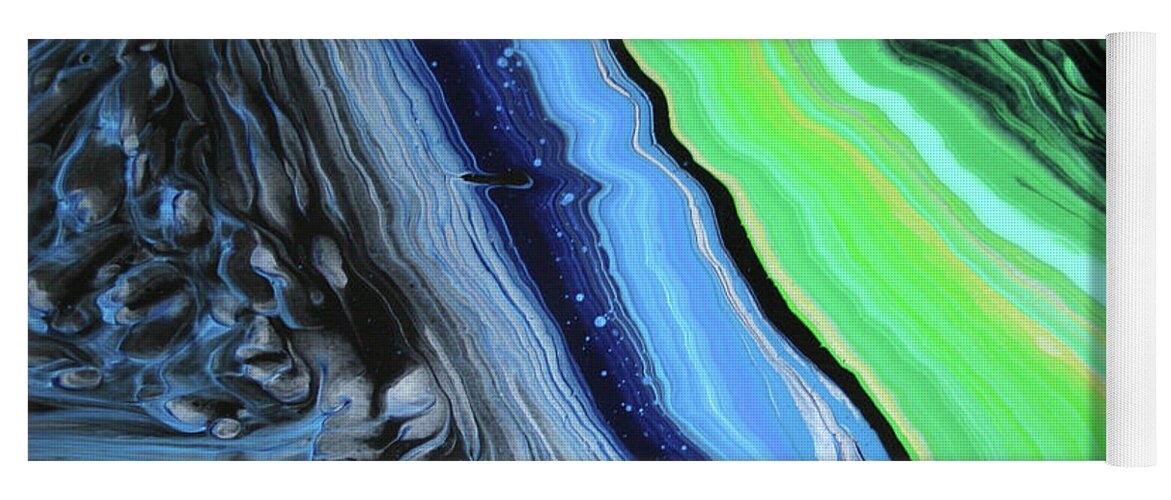 Acrylic Abstract Yoga Mat featuring the painting Earth and Sky BGH1 by Diane Goble