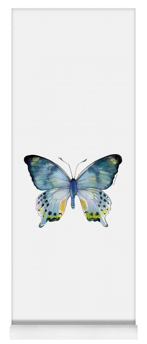 #faatoppicks Yoga Mat featuring the painting 68 Laglaizei Butterfly by Amy Kirkpatrick
