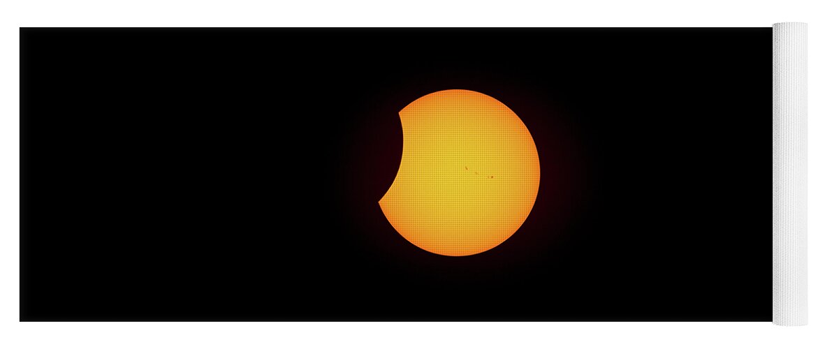 Solar Eclipse Yoga Mat featuring the photograph Partial Solar Eclipse by David Beechum