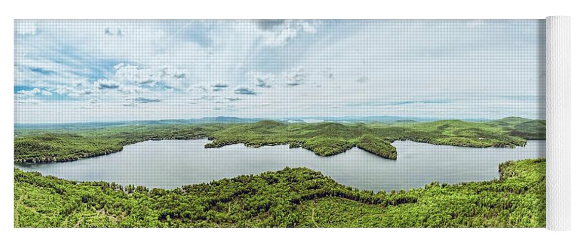 Panoramic Yoga Mat featuring the photograph Merrymeeting Lake #1 by John Gisis