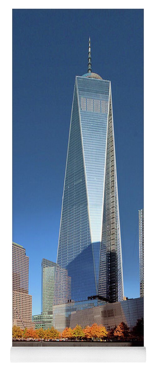 New York City Yoga Mat featuring the photograph 9/11 Memorial by Mariarosa Rockefeller