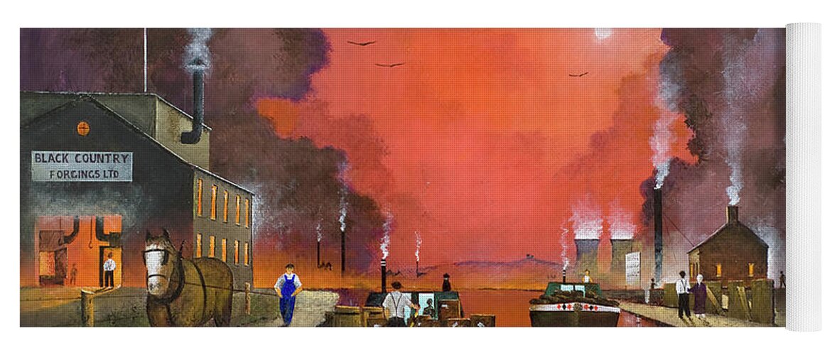 England Yoga Mat featuring the painting A Dramatic Blackcountry - England by Ken Wood