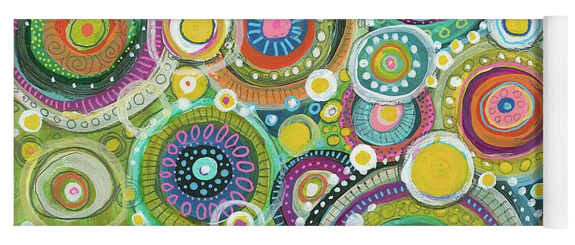 Circles Painting Yoga Mat featuring the painting A Beautiful Mess by Tanielle Childers