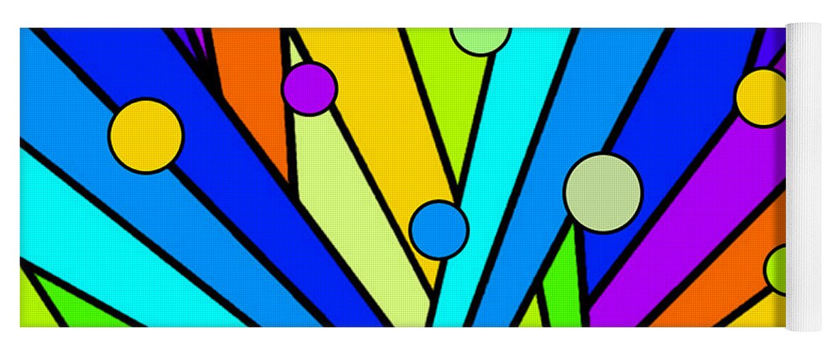 Dots Yoga Mat featuring the digital art A Bright Light by Designs By L
