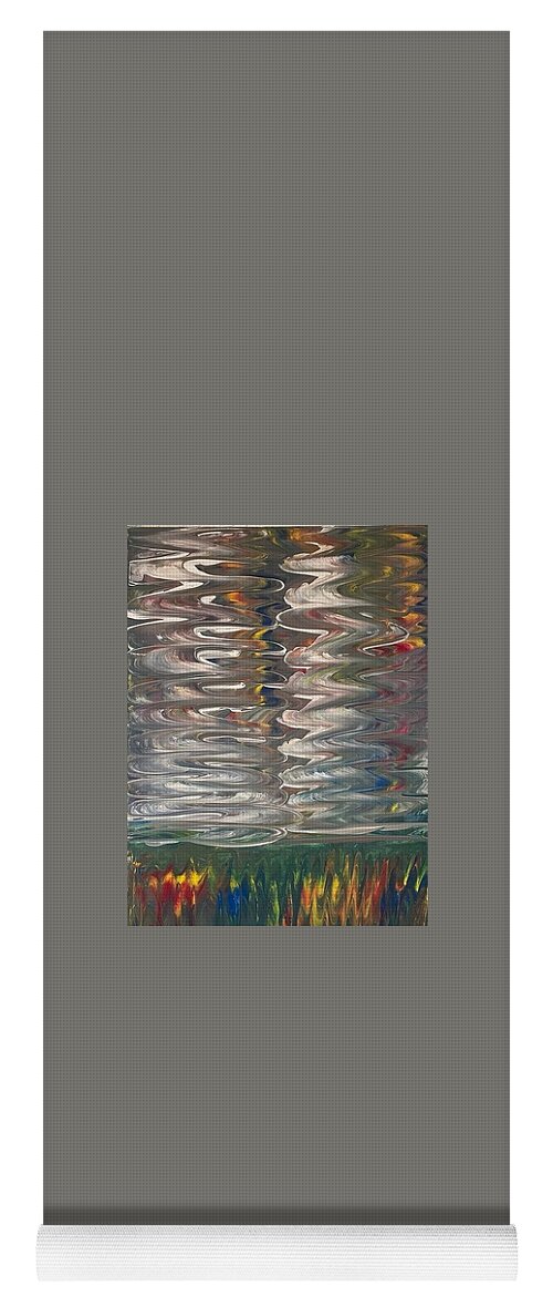 Emotion-abstraction Yoga Mat featuring the painting A Cloudy Day by Ron Durnavich