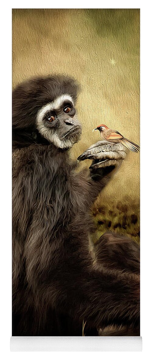 Monkey Yoga Mat featuring the digital art A Friend by Maggy Pease