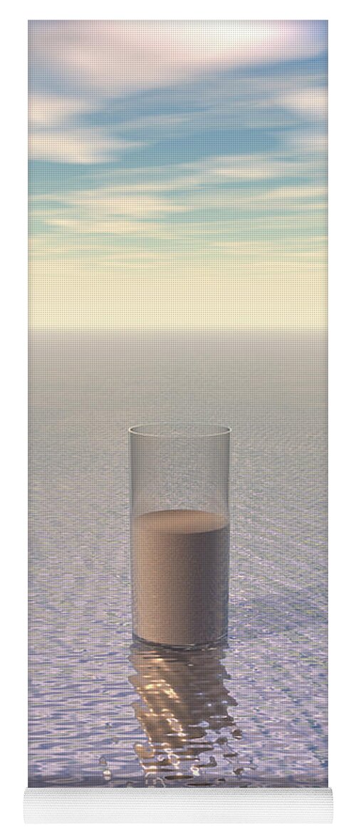 Sand Yoga Mat featuring the digital art A Glass of Sand by Phil Perkins