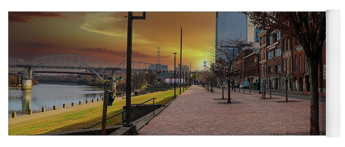Road Yoga Mat featuring the photograph A Gorgeous Sunset in Nashville by Marcus Jones