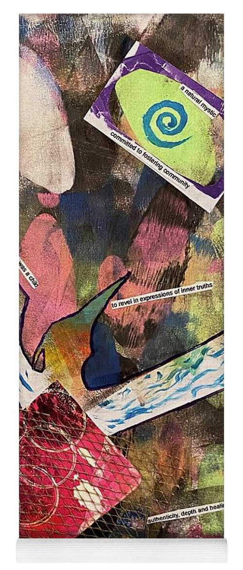 Abstract Yoga Mat featuring the mixed media A Natural Mystic by Anjel B Hartwell