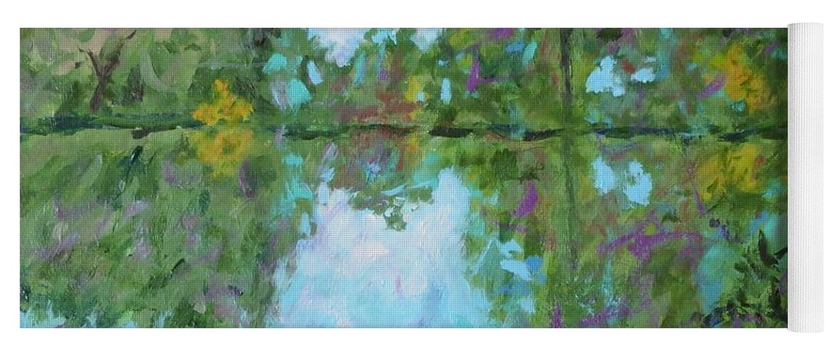 Landscape Yoga Mat featuring the painting A Time Remembered by J Loren Reedy