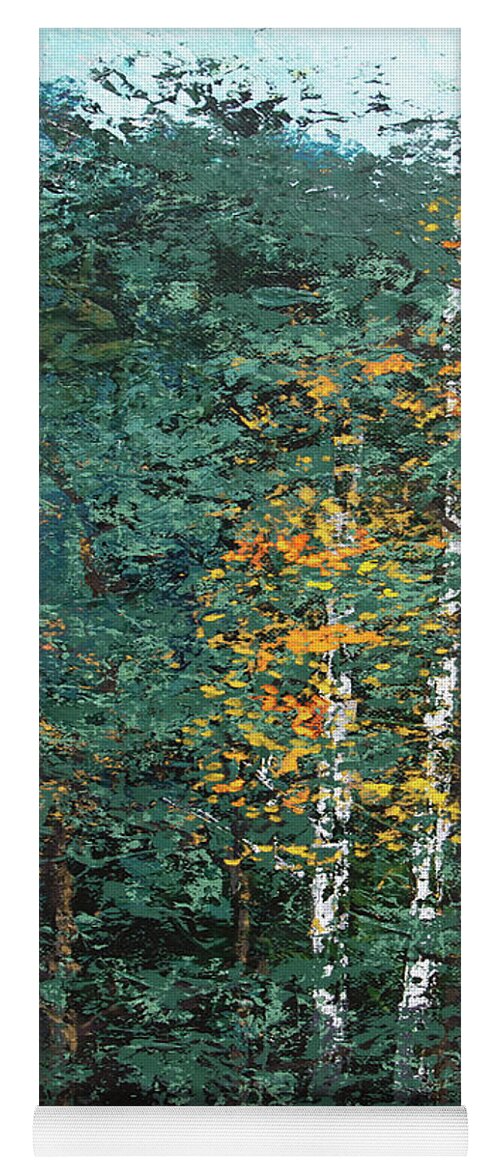 Landscape Yoga Mat featuring the painting A Quiet Place by Linda Bailey