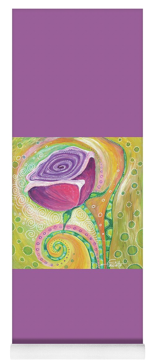 Rose Yoga Mat featuring the painting A Rose Fit for a Queen by Tanielle Childers