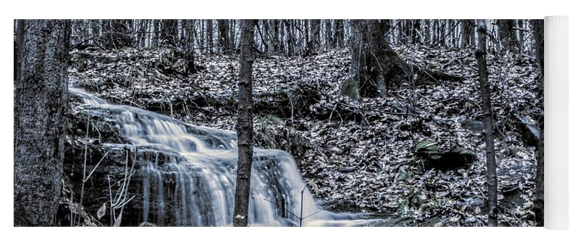  Yoga Mat featuring the photograph A Secret Falls in the Fall by Brad Nellis