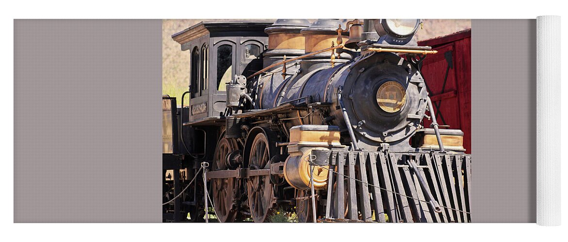 Old Yoga Mat featuring the photograph A Steam Locomotive at Old Tucson, Tucson, AZ, USA by Derrick Neill