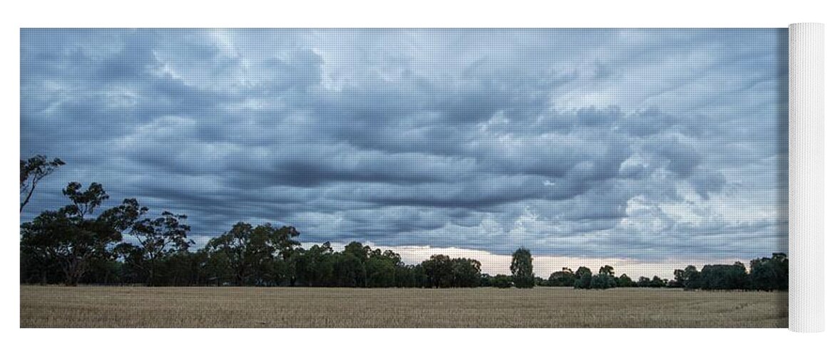 Farm Yoga Mat featuring the photograph A Summer Storm Brewing by Linda Lees