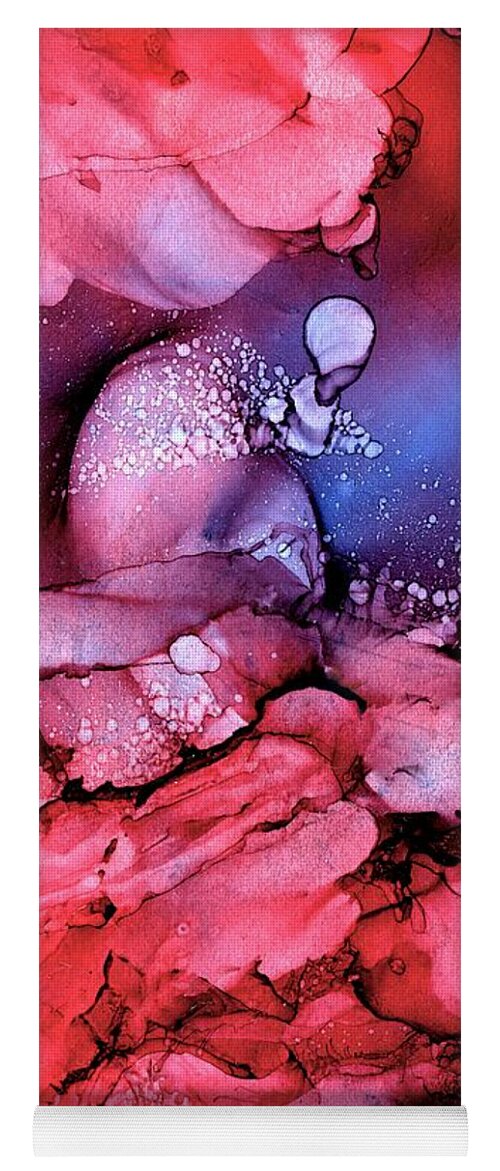 Alcohol Ink Yoga Mat featuring the painting A thoroughfare of freedom beat by Angela Marinari
