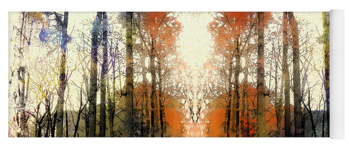 Autumn Yoga Mat featuring the photograph A Very Painterly Autumn by Rene Crystal