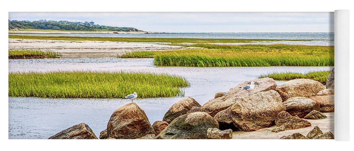 Brewster Yoga Mat featuring the photograph A View of Paine's Creek Beach by Robert Anastasi