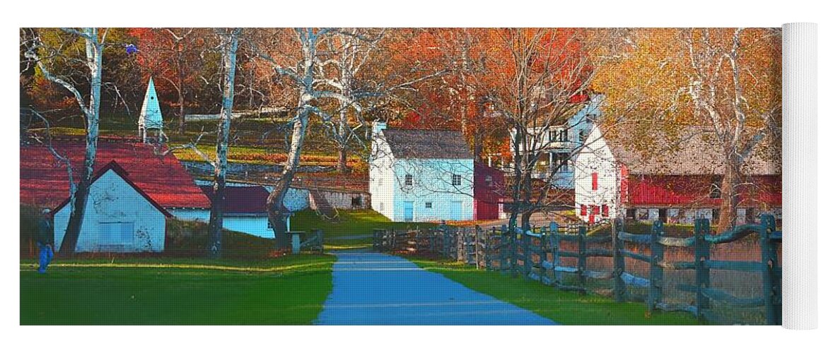 Hopewell Furnace Yoga Mat featuring the photograph A World With Octobers by Tami Quigley