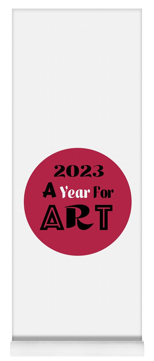 Magenta Yoga Mat featuring the painting A Year For Art - Viva Magenta by Rafael Salazar