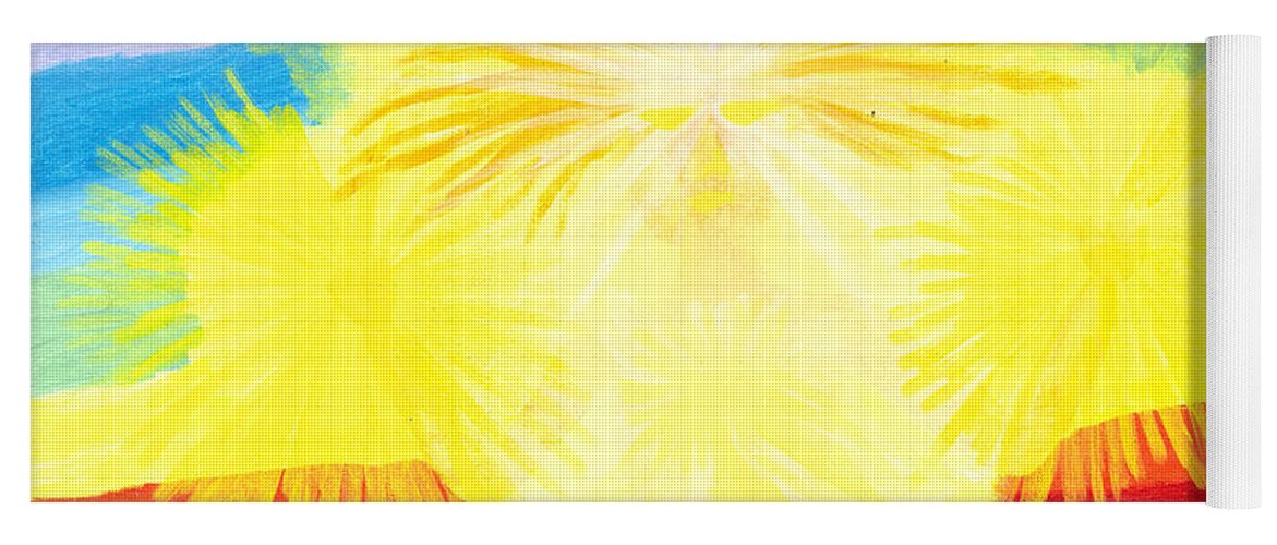 Enlightenment Yoga Mat featuring the painting A Yogi Of Light by B Aswin Roshan