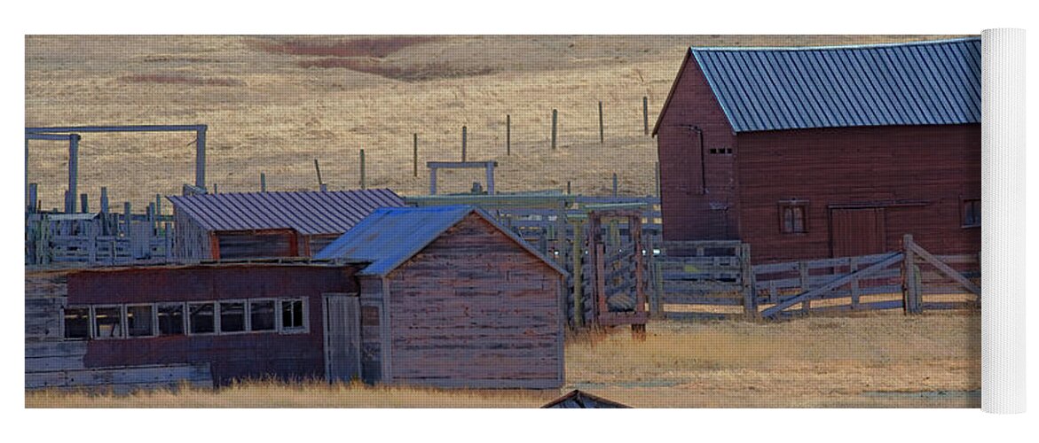 Buildings Yoga Mat featuring the photograph Ranch Buildings by Kae Cheatham