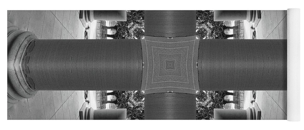 Abstract Columns Yoga Mat featuring the photograph Abstract Columns 12 by Mike McGlothlen