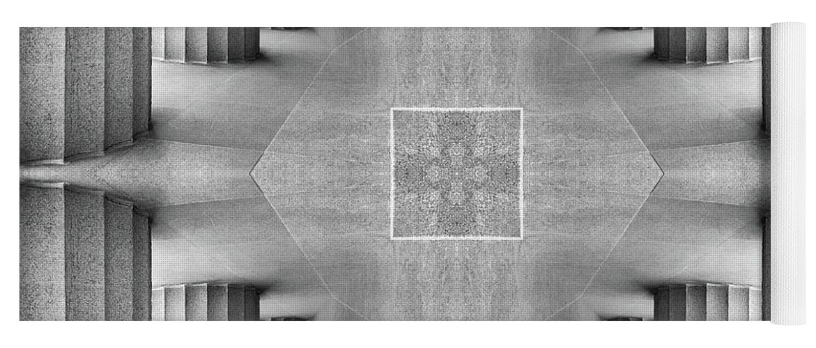 Abstract Columns Yoga Mat featuring the photograph Abstract Columns 9 by Mike McGlothlen