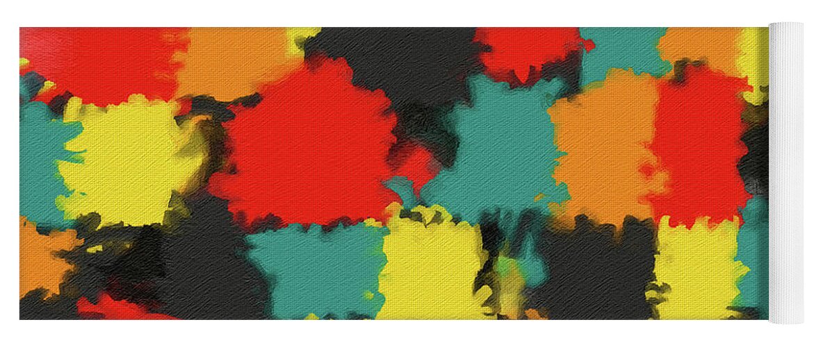 Abstract Yoga Mat featuring the painting Abstract - DWP1135766 by Dean Wittle