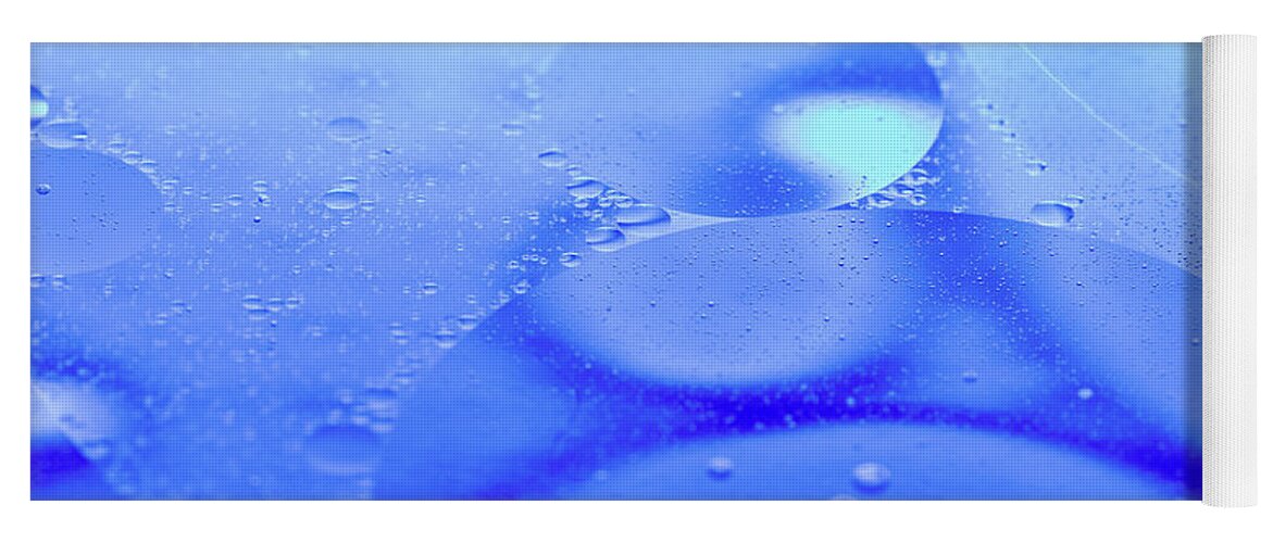 Abstract Photography Yoga Mat featuring the photograph Abstract Photography - Blue Circles by Amelia Pearn