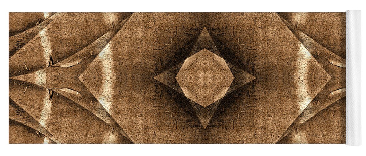 Sepia Tone Yoga Mat featuring the photograph Abstract Stairs 11 by Mike McGlothlen