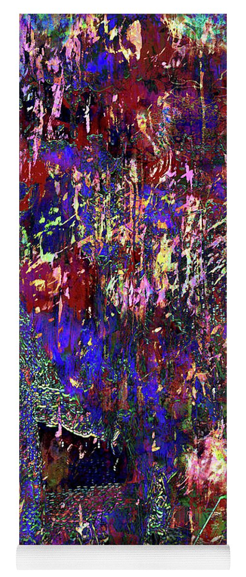 A-fine-art Yoga Mat featuring the painting Abstracts Special Effects 1A/ Behind The Scenes by Catalina Walker