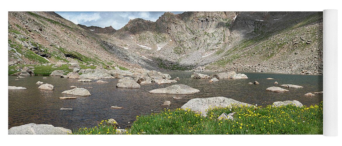 Abyss Lake Yoga Mat featuring the photograph Abyss Lake by Aaron Spong