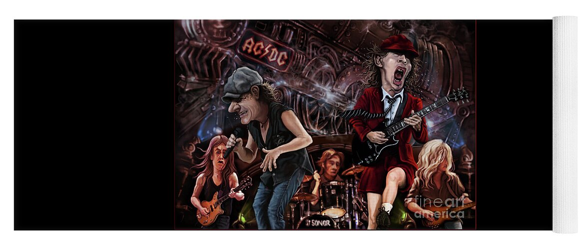Ac/dc Yoga Mat featuring the digital art Ac/dc by Andre Koekemoer