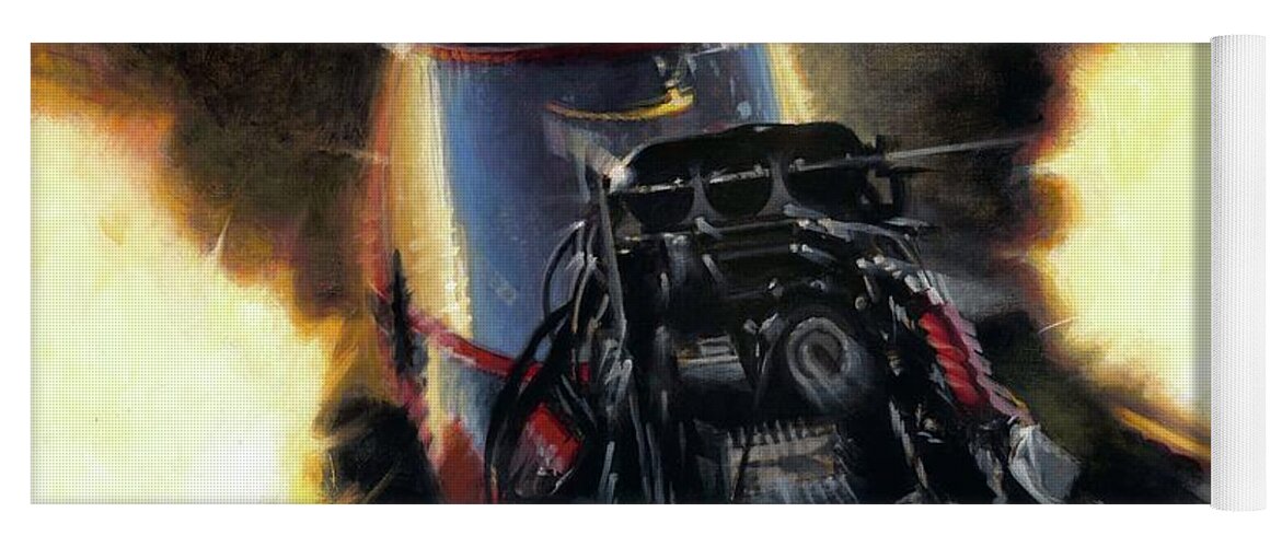 Nhra Heritage Adam Sorokin Yoga Mat featuring the painting Adam by Kenny Youngblood