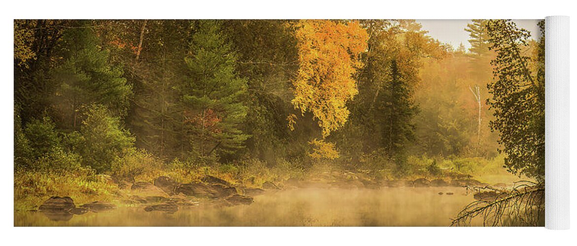 Adirondacks Yoga Mat featuring the photograph Adirondacks Rich Lake by Ron Long Ltd Photography