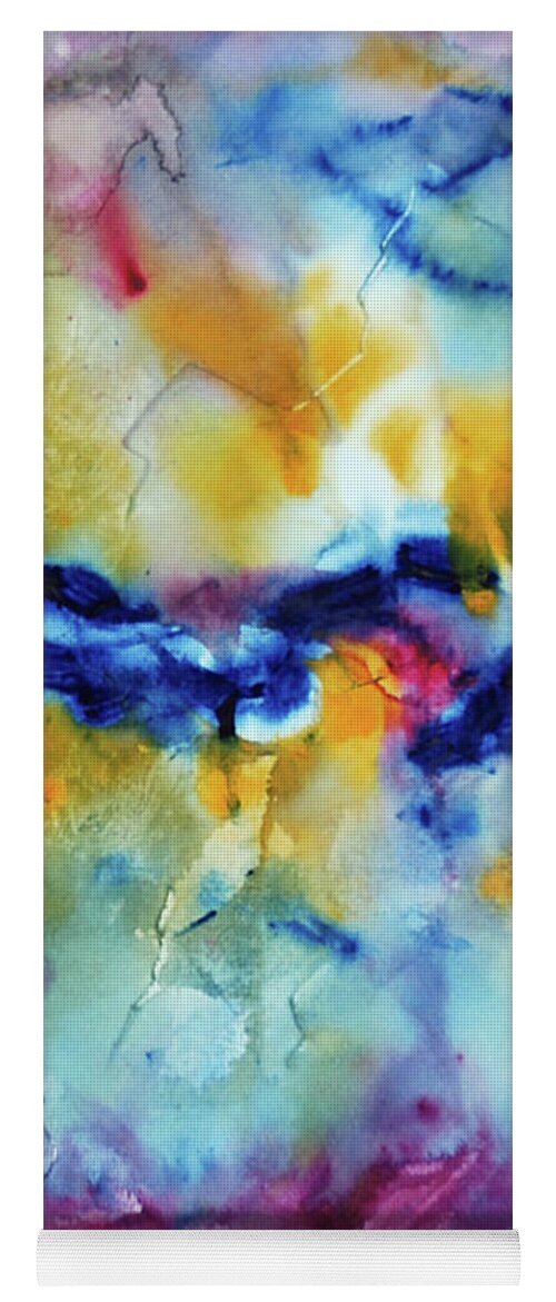 Abstract Yoga Mat featuring the painting After Silence by Dick Richards