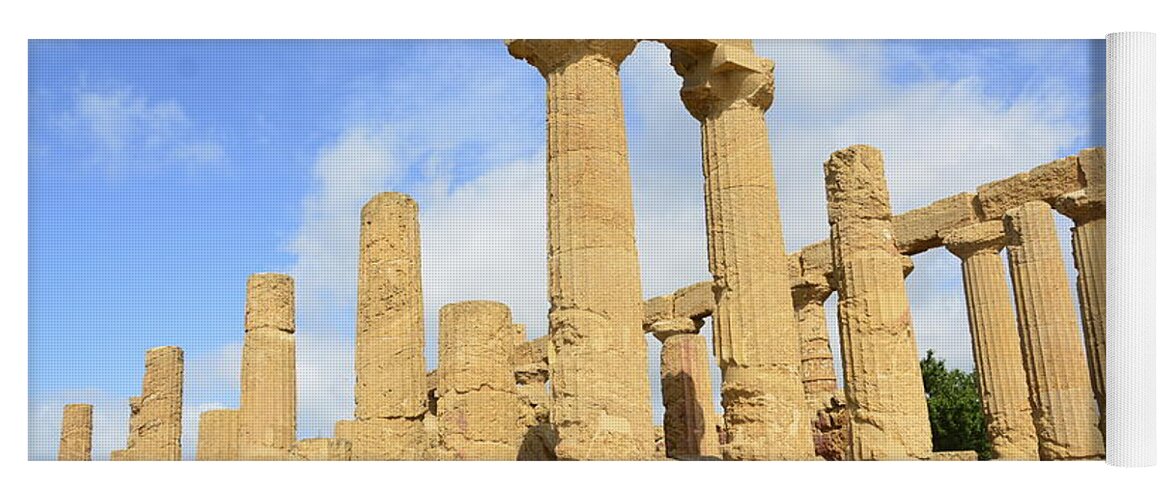 Agrigento Yoga Mat featuring the photograph Agrigento, Valley of the Kings 1 by Regina Muscarella