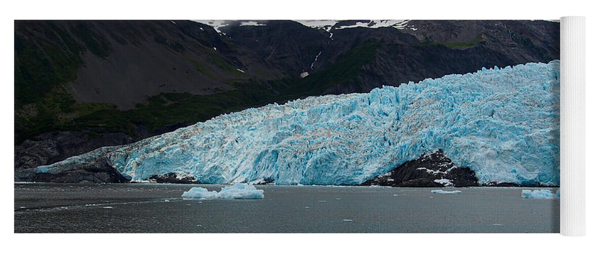 Glacier Yoga Mat featuring the photograph Alaska glacier along the Kenai Fjord by L Bosco