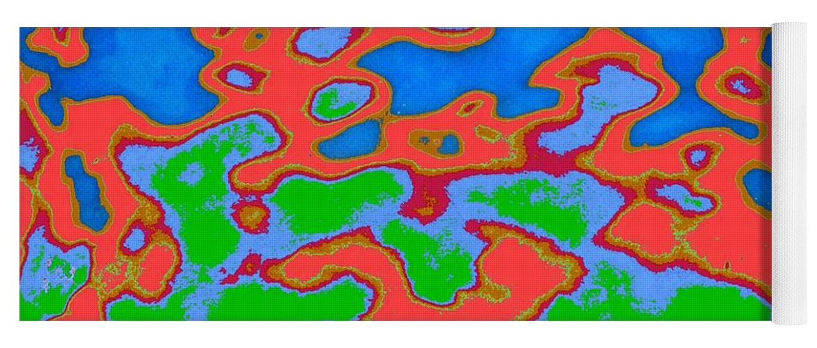 Abstract Yoga Mat featuring the digital art Alien Dance Party by T Oliver
