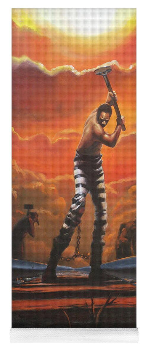Chain Yoga Mat featuring the painting All Day Long by Jerome White