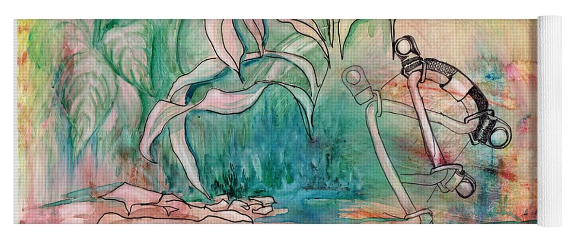 Watercolor Yoga Mat featuring the painting All Of It by Tammy Nara