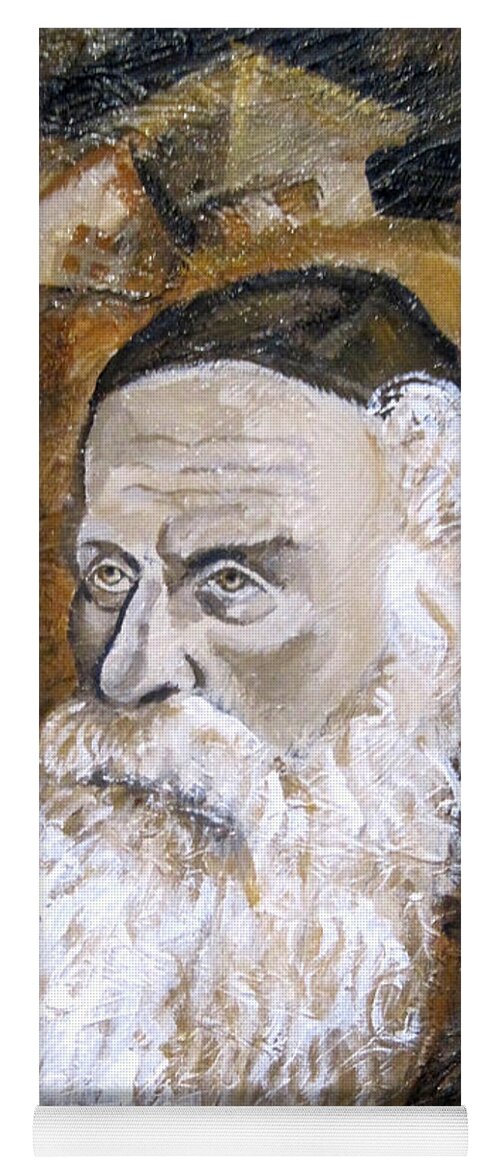 Judaica Painting Yoga Mat featuring the painting Alter Rebbe by Leon Zernitsky