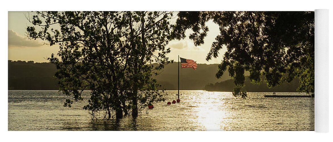 Patriotic Yoga Mat featuring the photograph America Stands Strong by Jennifer White