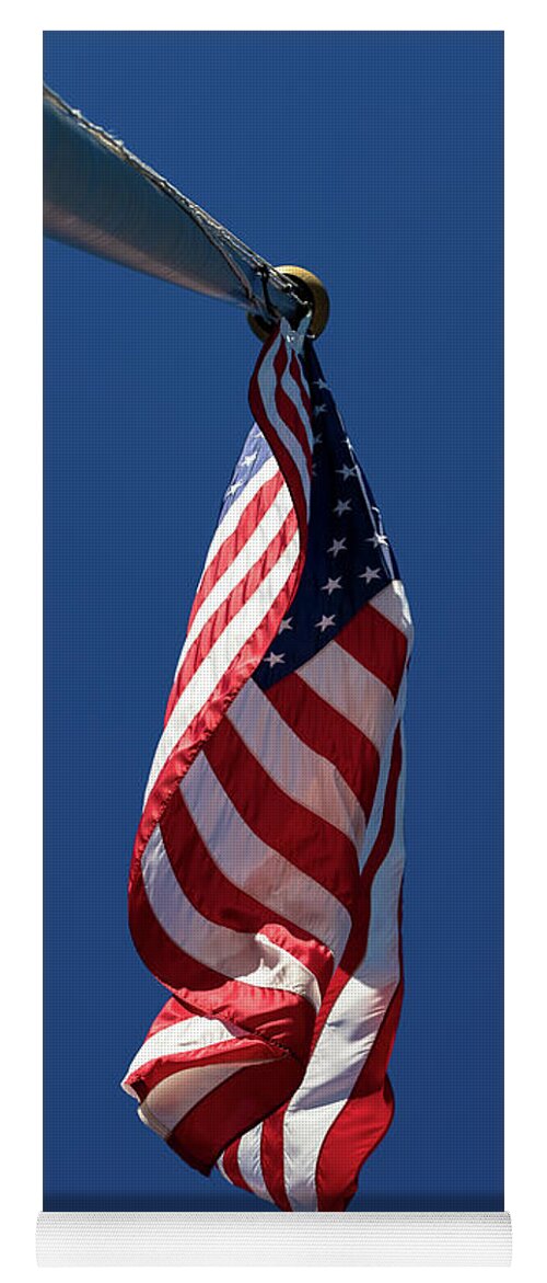 American Flag Yoga Mat featuring the photograph American Flag by Amelia Pearn