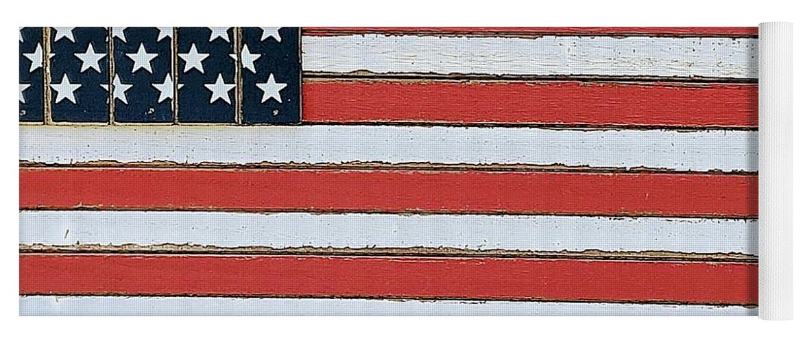 Flag Yoga Mat featuring the digital art American Flag by James Inlow